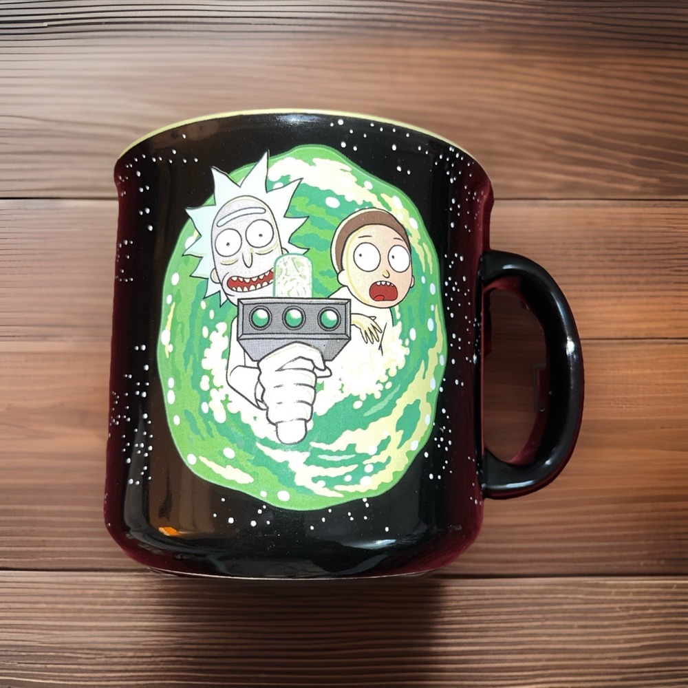 Rick & Morty Coffee Mug 20 oz. Portal Gun‎ Official Adult Swim Collectible New